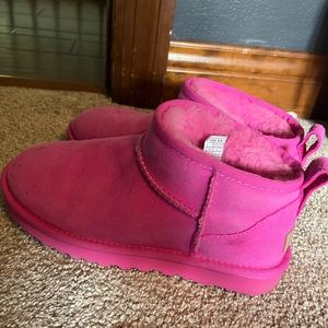 hot pink ultra mini ugh boots